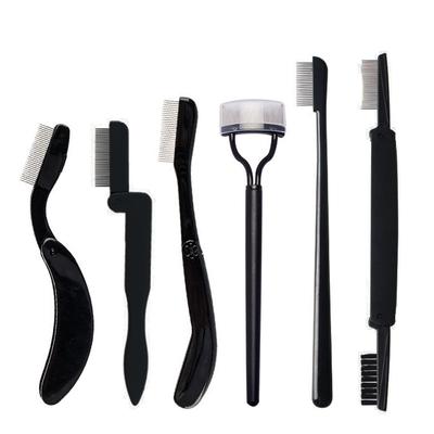 1 Pz Pettine Pieghevole Nero per Ciglia Spazzola di Bellezza Trucco Separatore di Ciglia Acciaio Inossidabile Piegaciglia Mascara Arricciaciglia Strumento Cosmetico