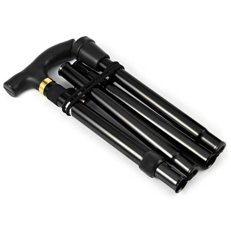 Walking sticks Aluminum Alloy Climbing Cane Four-section Telescopic Folding Climbing and Hiking Cane Trekking Poles Elderly Cane