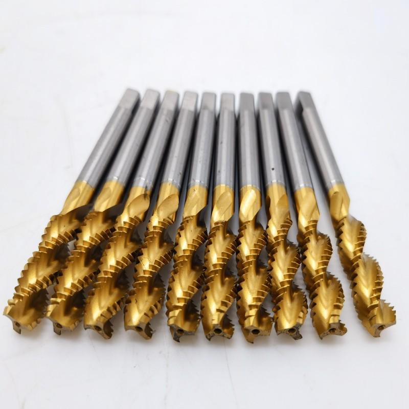 Titanium Coated HSS Extended Taper Tap, Straight Fluted, M2-M12*130