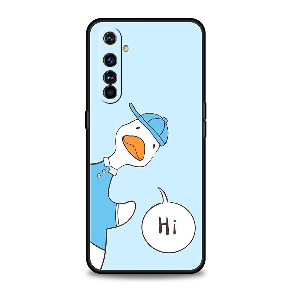Funny Duck Phone Case For Realme 13 12 10 9 8 7 GT3 GT5 GT2 Pro Plus 5G C21 C25 C35 GT Neo 2 3 3T 5 Cover