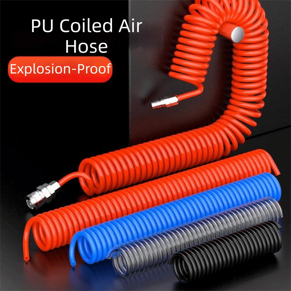3/6/9m Coiled Air Hose 8*5mm Pneumatic Spiral Hose PU Recoil Air Hose Air Compressor