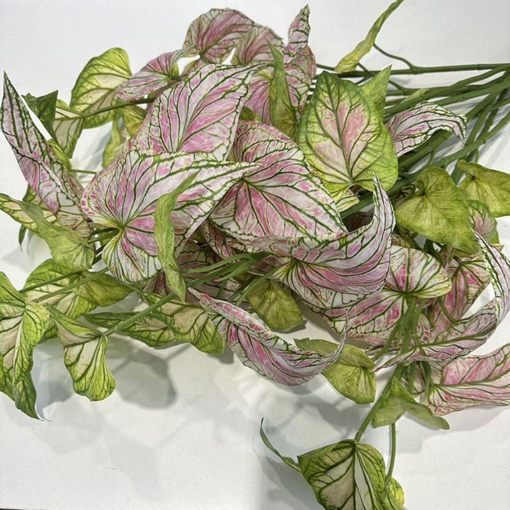 Tropical Plant Simulation Taro Leaf Plant Artificial Green Plant Leaves Wedding Party Decor