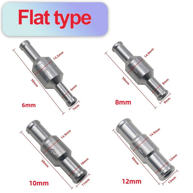 1Pcs Non-Return One Way Check Valve,Aluminium Alloy Fuel Hose Check Valve Control Accessories for Petrol Diesel Fuel Oil Water
