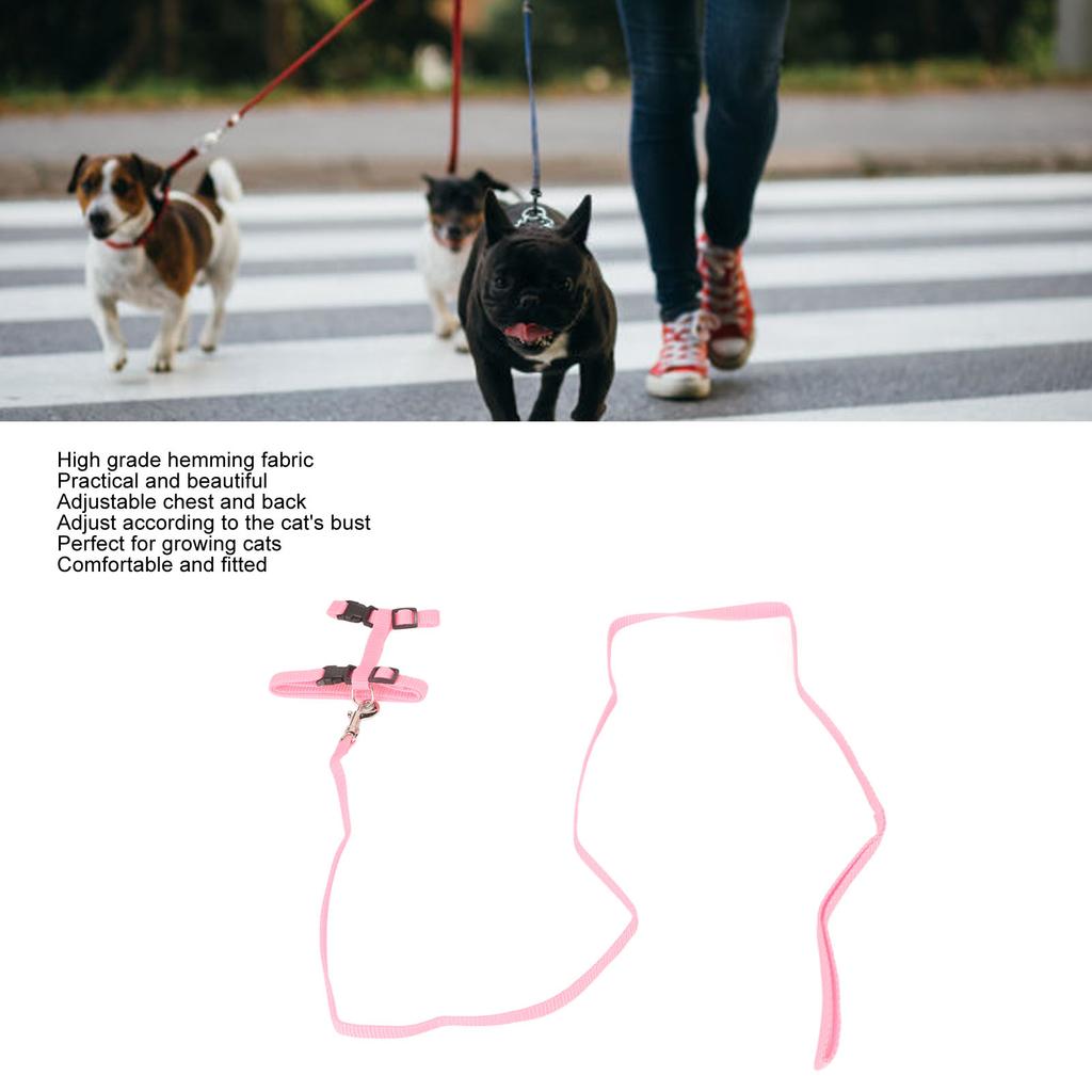 Cat Harness   Set Escape Proof   Lightweight Kitten Chest Harness with Traction Rope for Outdoor Walking