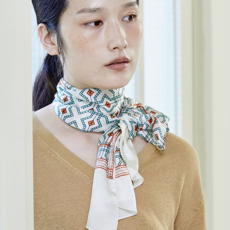 ANA MAISON Two Provence Silk Long Petite Scarf [PML-1397]