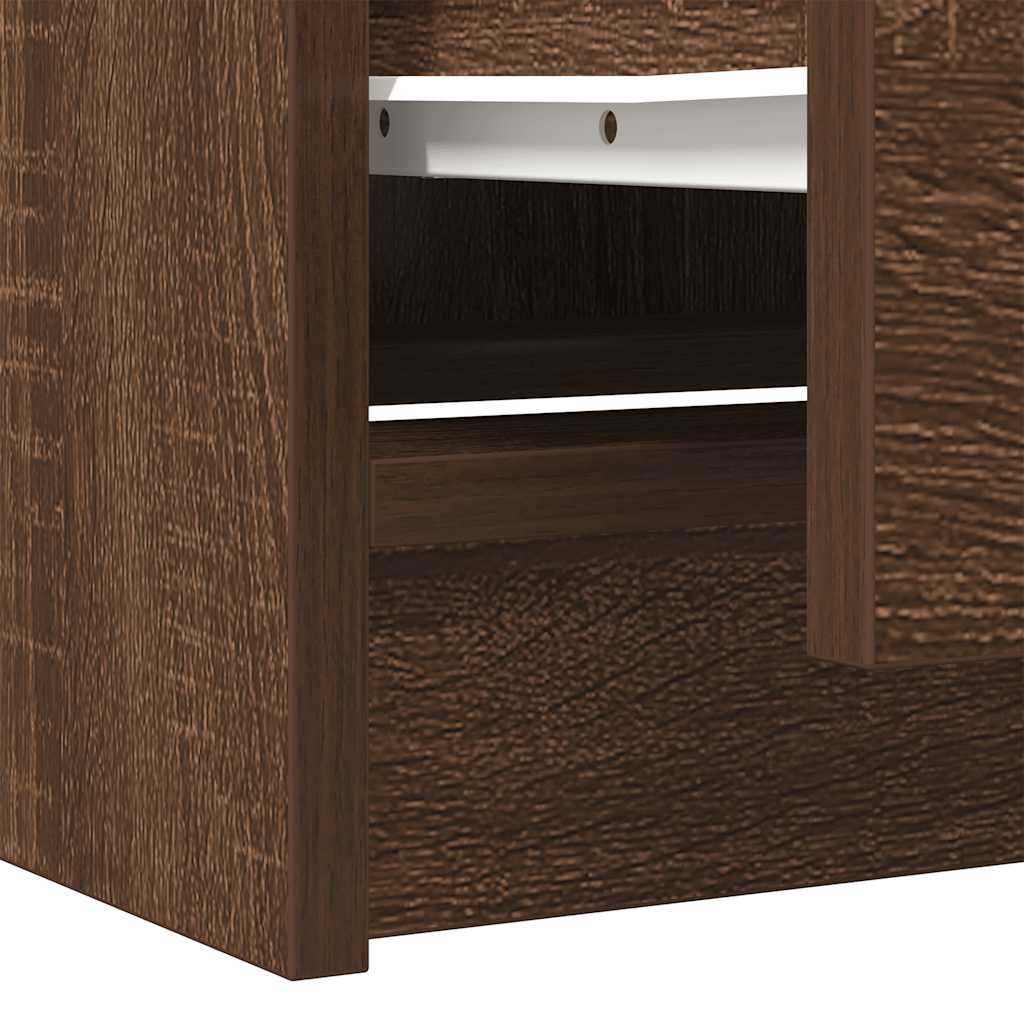 TV Stand in Brown Oak Look 40 x 35 x 54 cm Engineered Wood