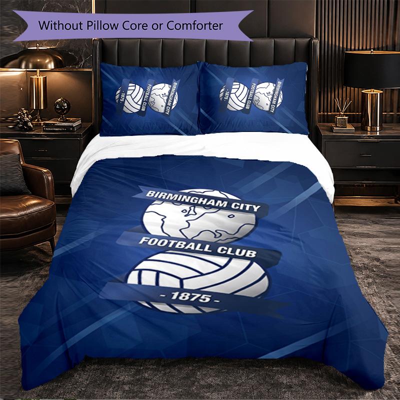 Birmingham City Themed Bedding 3Pcs Duvet Cover Set Decorative Bed Linen For Teen Room Home Decoration