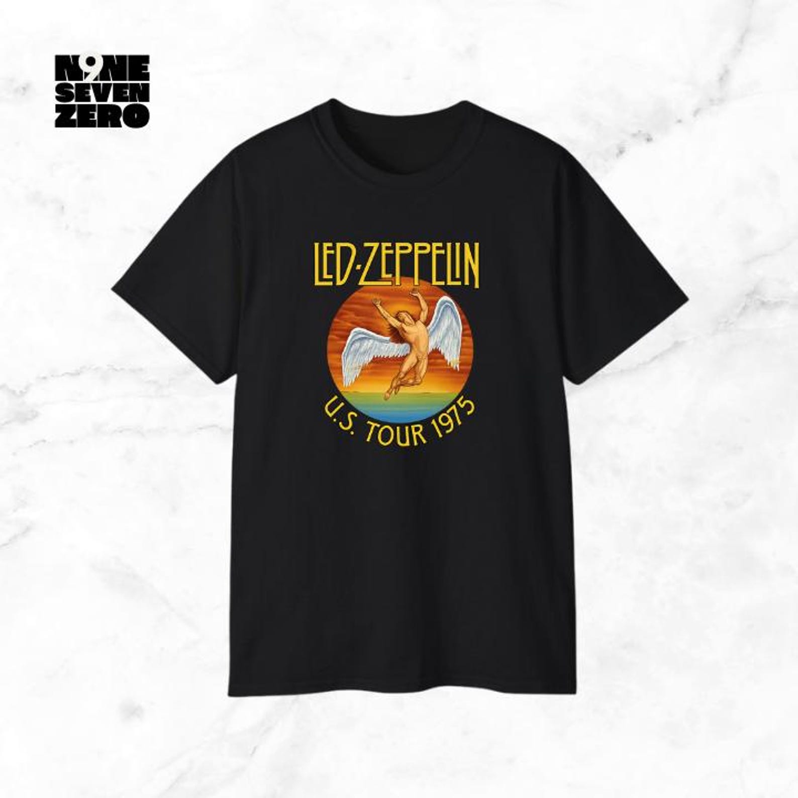Led Zeppelin US Tour 1975 T-Shirt | Unisex Cotton Graphic Tee S