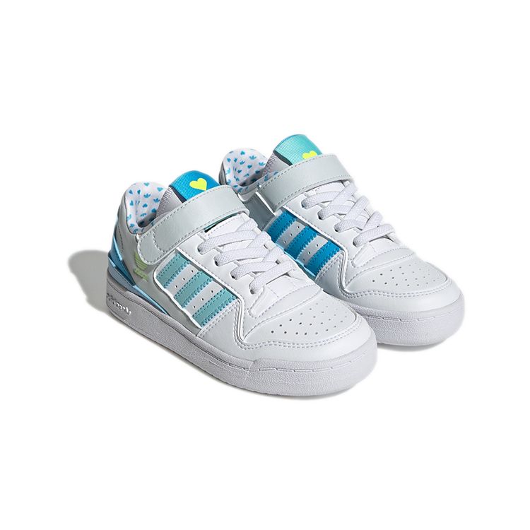 Adidas Forum Low Kleinkind Valentinstag Kinder Sneaker Weiß Wolkenweiß Sky-Rush GZ0800