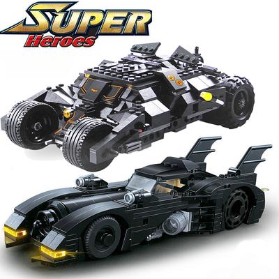 Superhero Night Knight 1989 Batmobile Supercar Model Building Blocks BatCar Model DIY Motorcycle Chariot Toys For Boys Gifts
