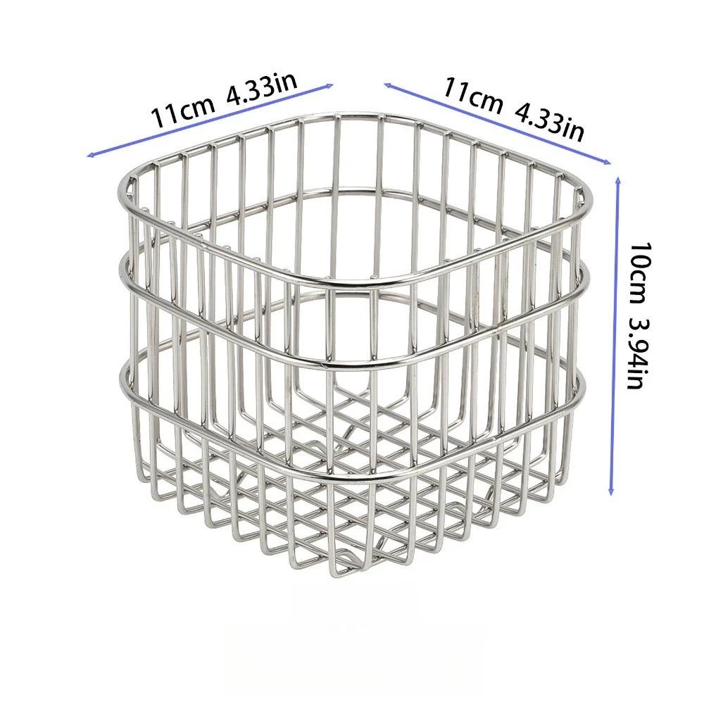 

Metal Desktop Storage Basket Office Storage Containers Cosmetics Makeup Organizer Box Stationery Holder Kitchen Item Storage Box