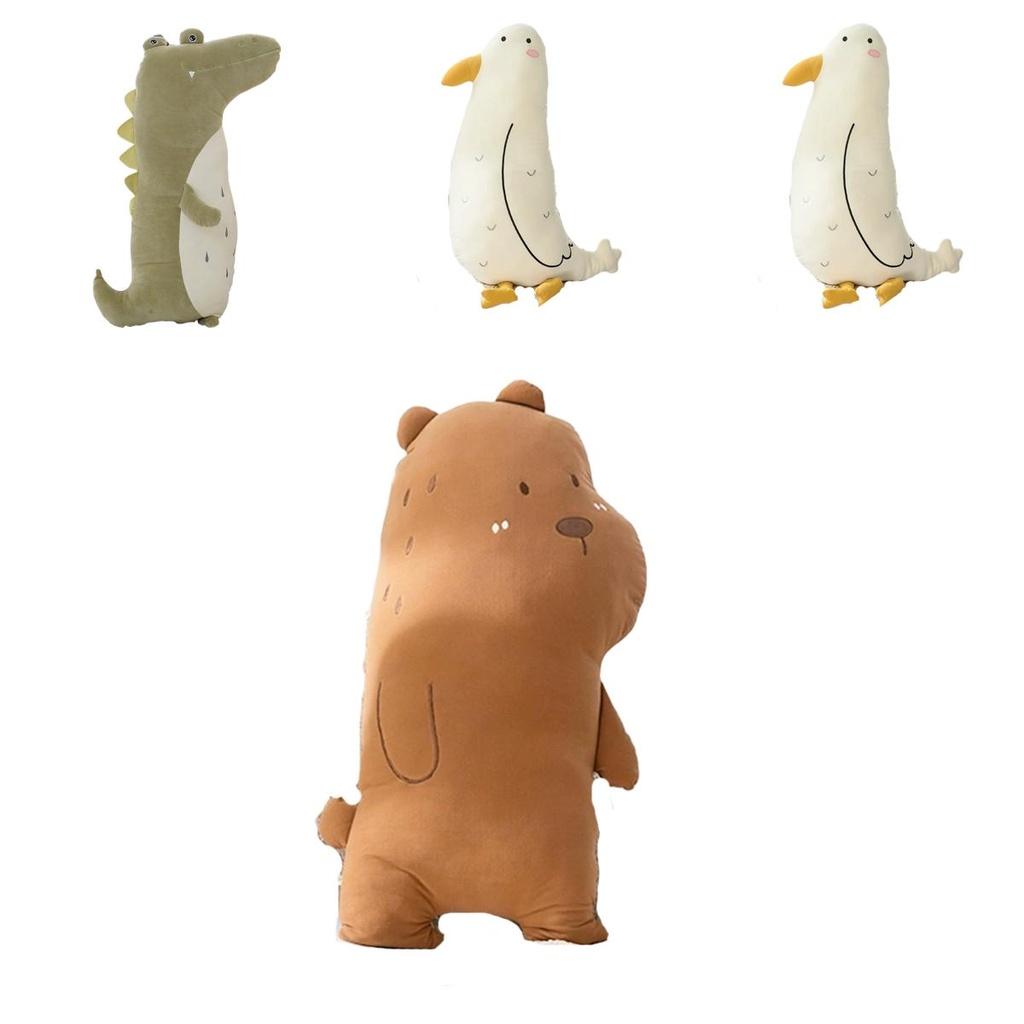 Large Soft Plush Dinosaur Pillow For Kids Cartoon Animal Design Nordic Style 75cm Height