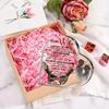 2D Flat Heart Acrylic "I Love You Gift" Desktop Decoration Plaque, Home Decor Plaque Hanging Wall Art Decorative Garden Decoration for Room Door Signs
