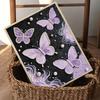 Crystal Pearl Painting 5D DIY Frame Decoration Painting Purple Butterfly Home Wall Decoration Transparent Pearl Gemstone Painting Picture Art Crafts
