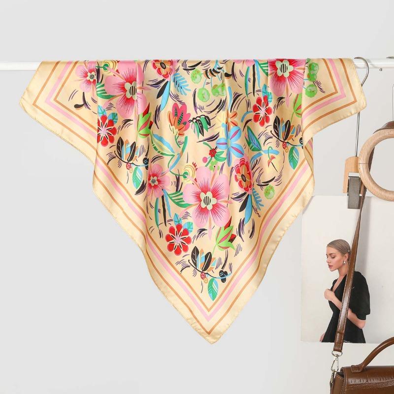 Trendig Mångsidig 70cm Liten Fyrkantig Scarves För Alla Säsonger Dekorativ Användning