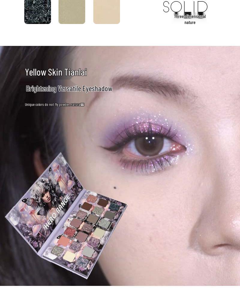 21-Color Cool Moon Tones Eyeshadow Palette: Matte, Pearlescent, Glitter Sparkle - High-End Feel, Affordable Makeup