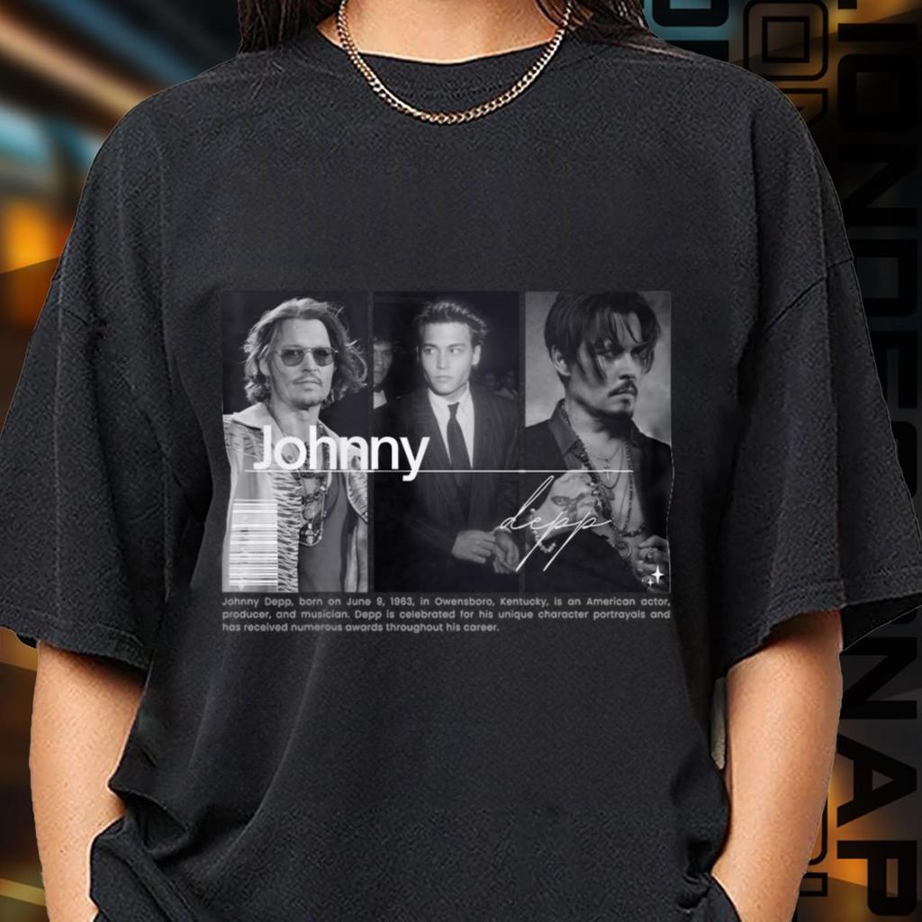 T-shirt Johnny Depp Edizione Limitata, Merchandising Esclusivo per Fan da Donna e Uomo, Regalo di San Valentino