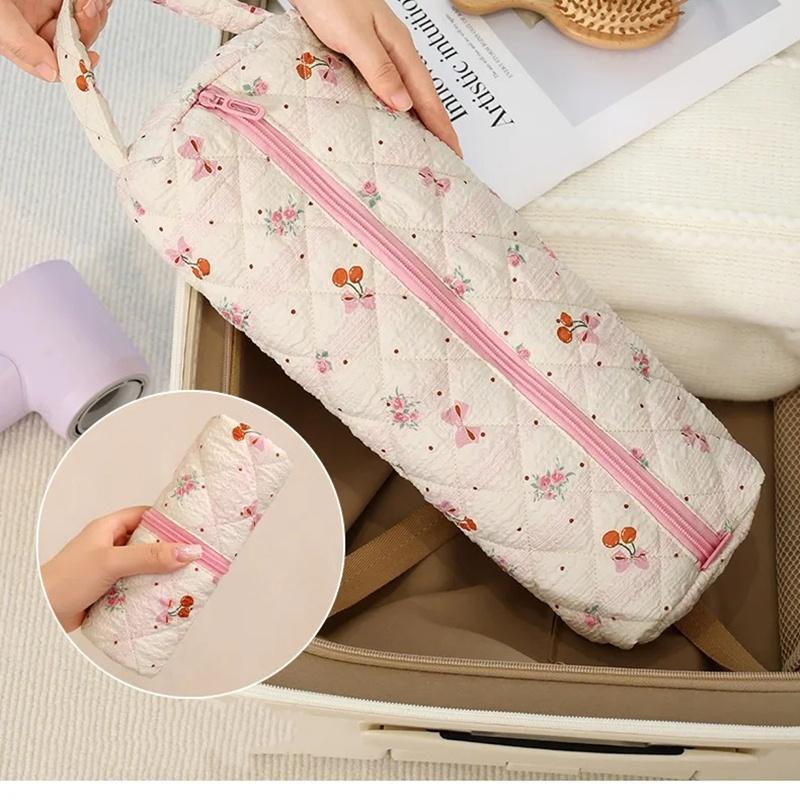 Travel Hair Dryer Storage Bag With Handle Dustproof Curler Storage Bag Large Capacity Soft Quilting Cotton Hair Dyson Organizer