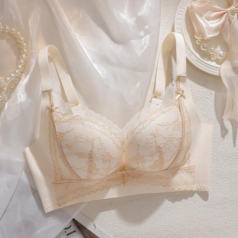 Women Floral Lace Comfortable Push Up Breathable Shaping Anti Slip Bra