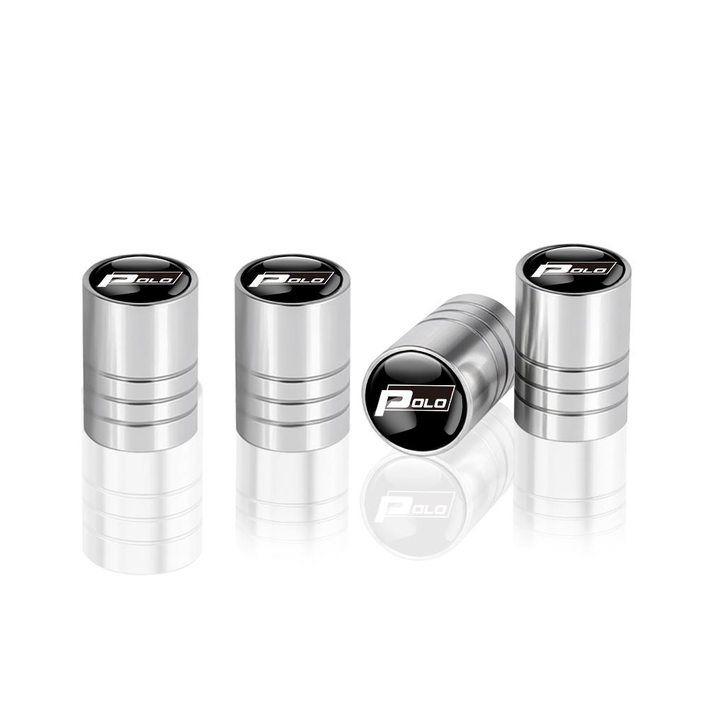T304Pcs Car Tire Valve Caps Metal Wheel Dust Covers Accessories For Volkswagen VW R Polo Passat Rline Golf Tiguan Jetta GTI Touran