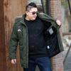 Autumn and Winter Plus Size Men's Down Jacket, Medium and Long, Thick and Warm Cotton Jacket, Fashionable Men's Down Casual Cotton Jacket,Outerwear