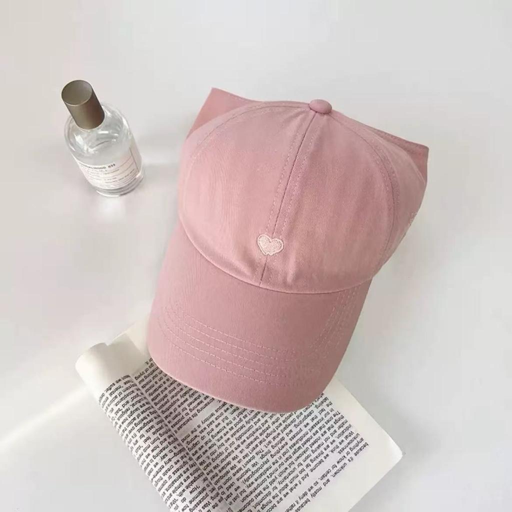 Cute Love Embroidery Baseball Cap for Girls, Stylish and Versatile
