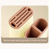 U-Shaped Kitchen Rack PP Cutting Board & Utensil Holder with Drainage Tray Compact Countertop Storage Organizer for Cutters Chopsticks Spices