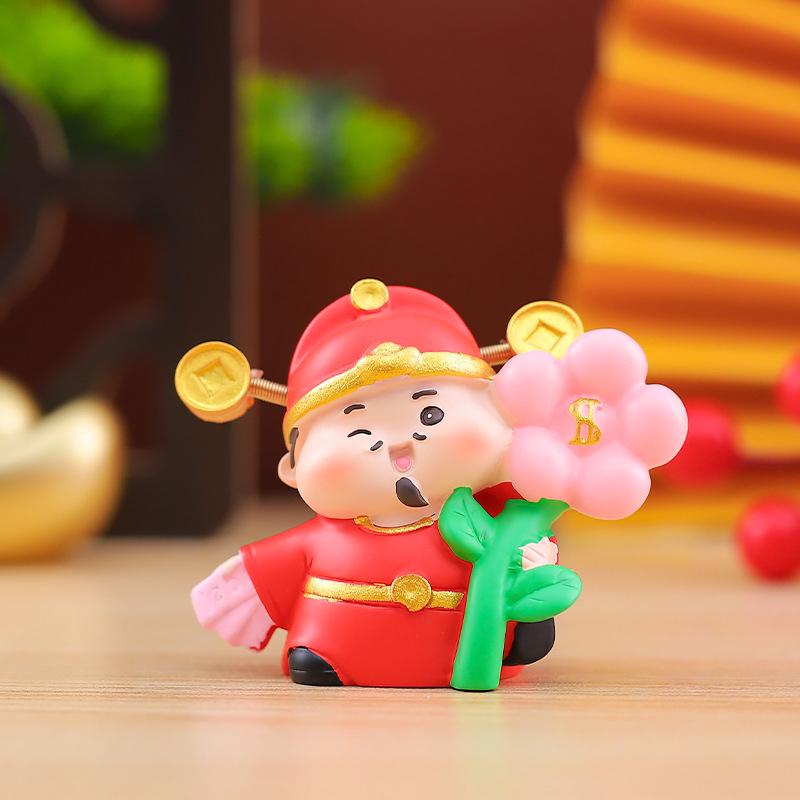 Festive Cat New Year Ornament - Creative Living Room Decoration & Entrance Craft Gift