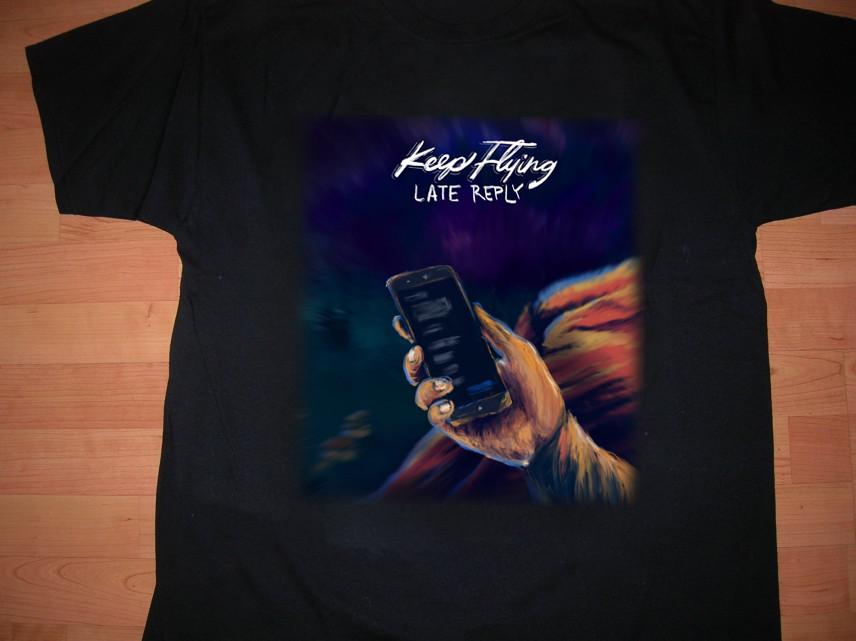 

New Keep Flying Band Late Reply Heavy Cotton Black S to 5XL Shirt LL1066 Unisex T-Shirt XXXL