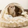 Pet Nest Removable and Washable Malzis Small and Medium Sized Dog Beds Mats Soft and Comfortable Cat Nest Semi-enclosed