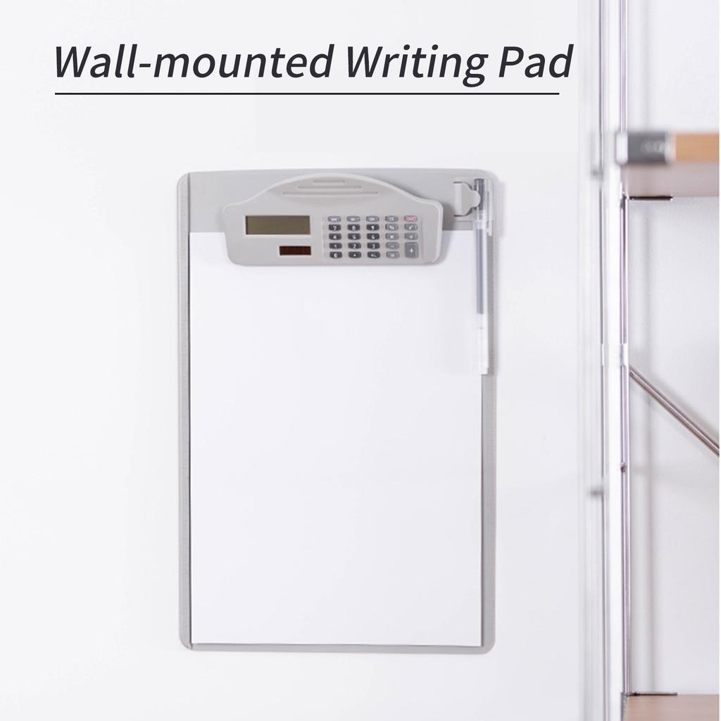 Multifunctional Clipboard with Binder Calculator Writing Pad Pen Slot & Scale for A4 Paper File Suitable for Student