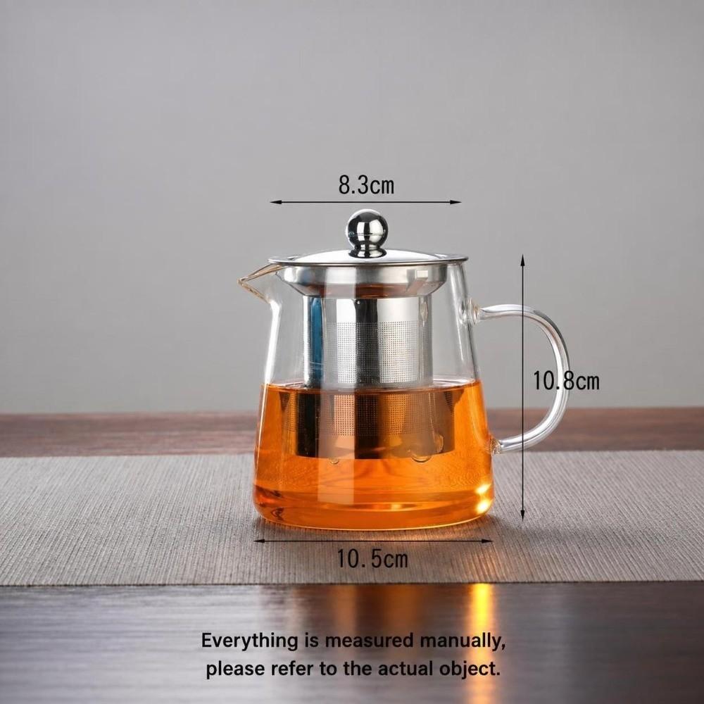 with Stainless Steel Infuser Glass Teapot Heat Resistant Coffee Tea Pot  Blooming Tea