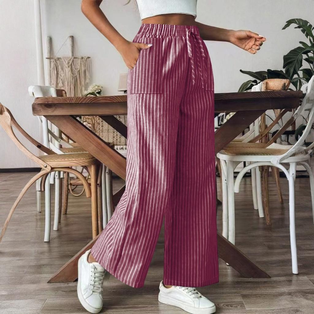 Women's Straight Pants Fashion Casual Pants Nine Point Harlan Pants