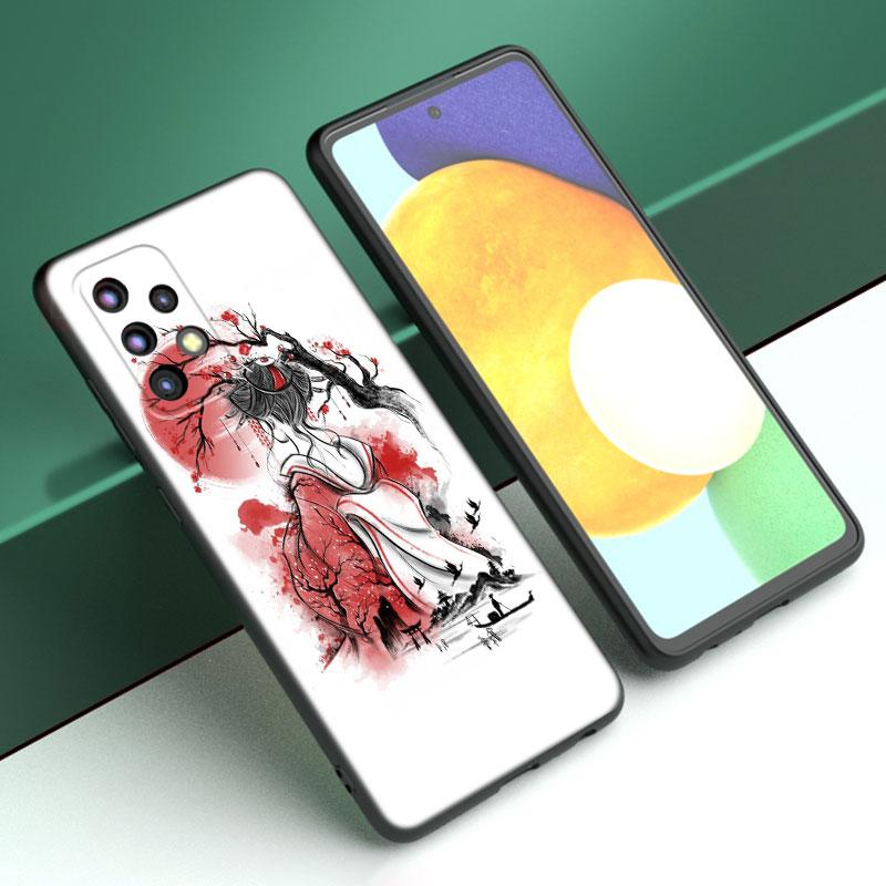 Red Sun Japanese Anime Phone Case For Samsung A13 A22 A24 A32 4G A34 A35 A52S A53 A54 A55 A73 5G A12 A14 A15 A31 A33 A50 A51 A72