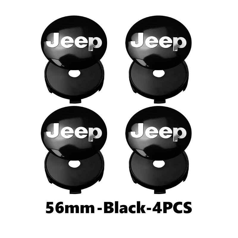 For Jeep 4pcs 60mm Car Wheel Center Cover Hub Cap Auto Decoration Accessories Grand Cherokee Patriot Renegade Compass Wrangler