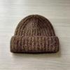 2026 Winter Solid Color Knit Beanie Hat Women Warm Ear-Protective Slimming Face Fit Casual Daily Wear