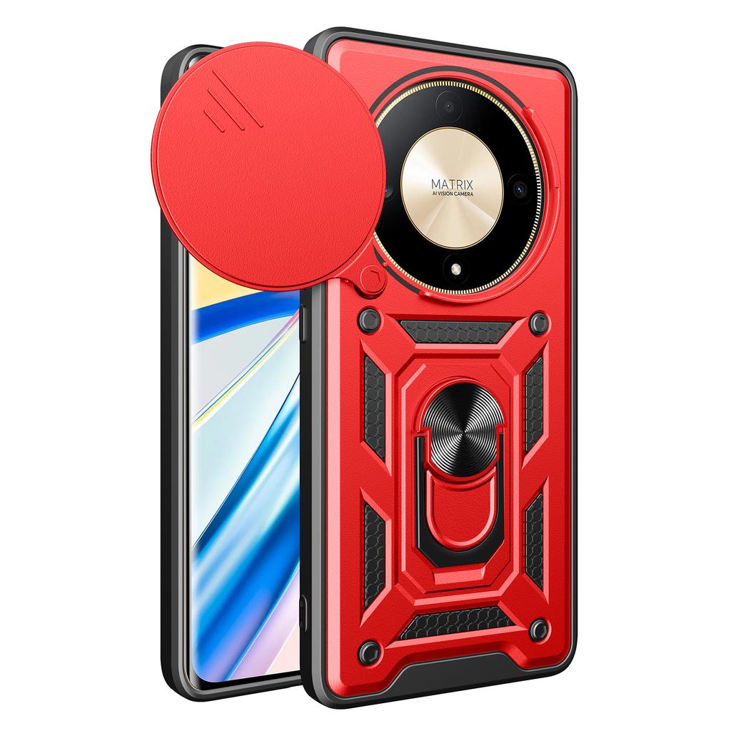 Priekš Honor X9b 5G/Magic6 Lite 5G mobilo tālruņu maciņi TPU+PC bīdāms objektīva aizsargvāciņš