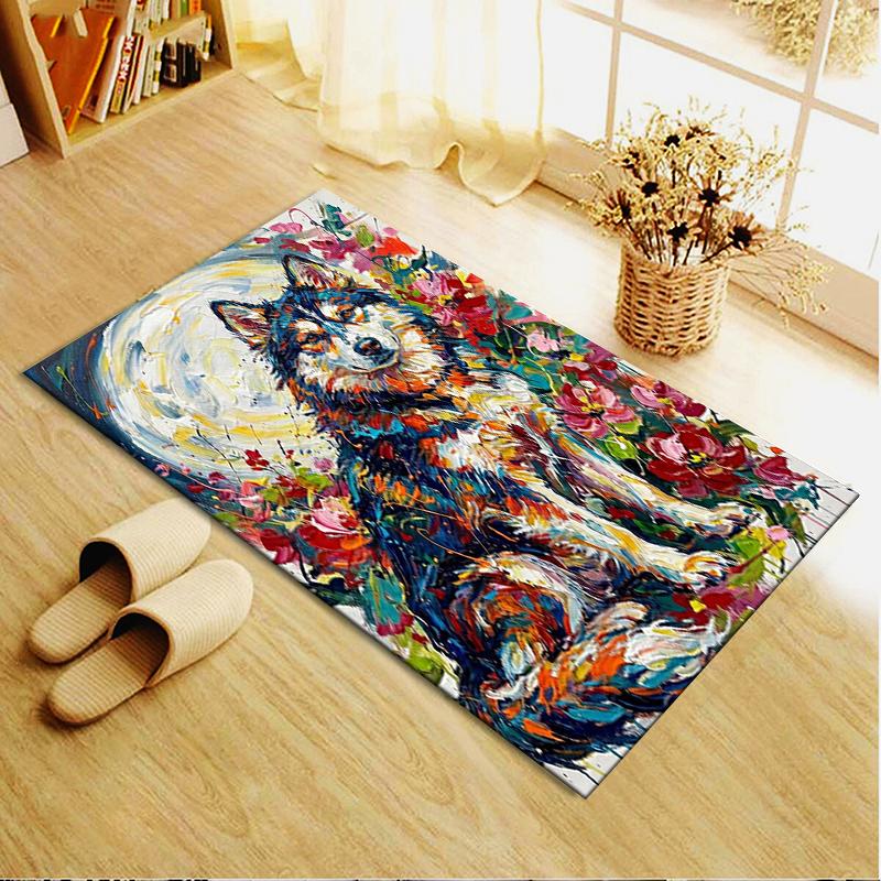 2025 New Husky Dog Carpet Rug for Living Room Bedroom Home Sofa Decoration,Kids play Non-slip Floor Mat67