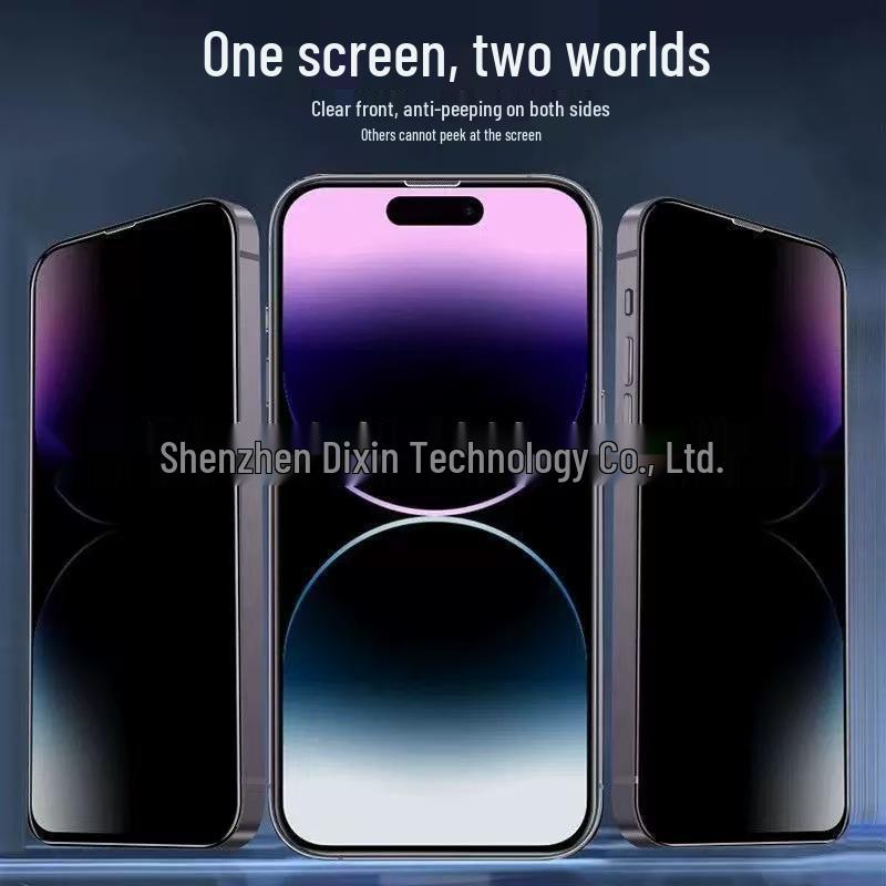 Apple iPhone 17 ProMax Blu-ray Anti-Peep Tempered Glass Screen Protector, Compatible with iPhone 16 & Full Screen 15 Plus, for iPhone 14.