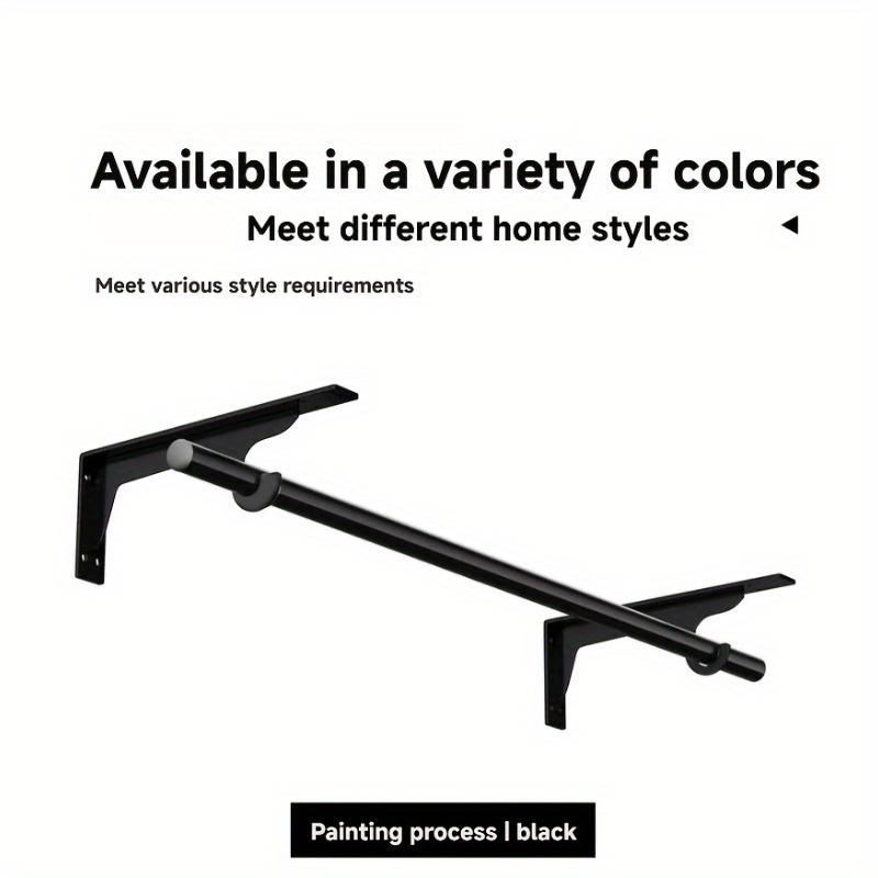 2-Pack Heavy-Duty Cold-Rolled Steel Triangle Brackets, Industrial Wall-Mounted Support for Coat Rack, TV Stand & Storage Display