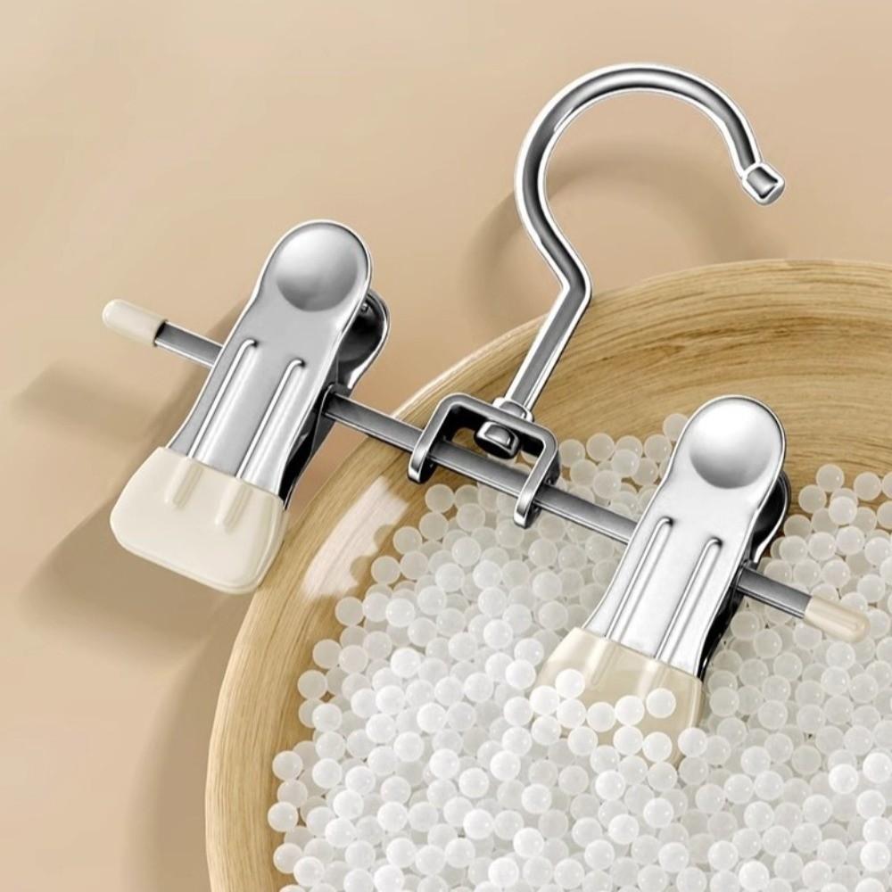 30pcs 360° Rotatable Clothes Drying Hanger Double Clip Windproof Pants Hanger Multi-Function Adjustable Clothes Clips