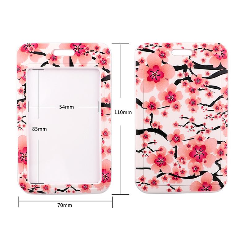 Yoga Sakura Credential Holder Little daisy Lanyard for Key Cute Neck Strap Card ID Badge Holder Key Chain Accessories Wholesale