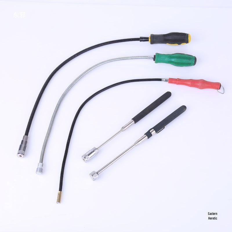 Multi-functional Magnetic Pickup Tool with Bendable Elbow for Car Repair