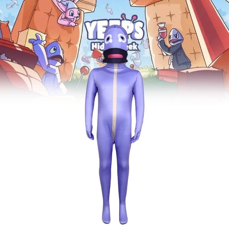 Hide Yeeps And Seek Purple Cosplay Costume Game Jumpsuits Stage Performance
