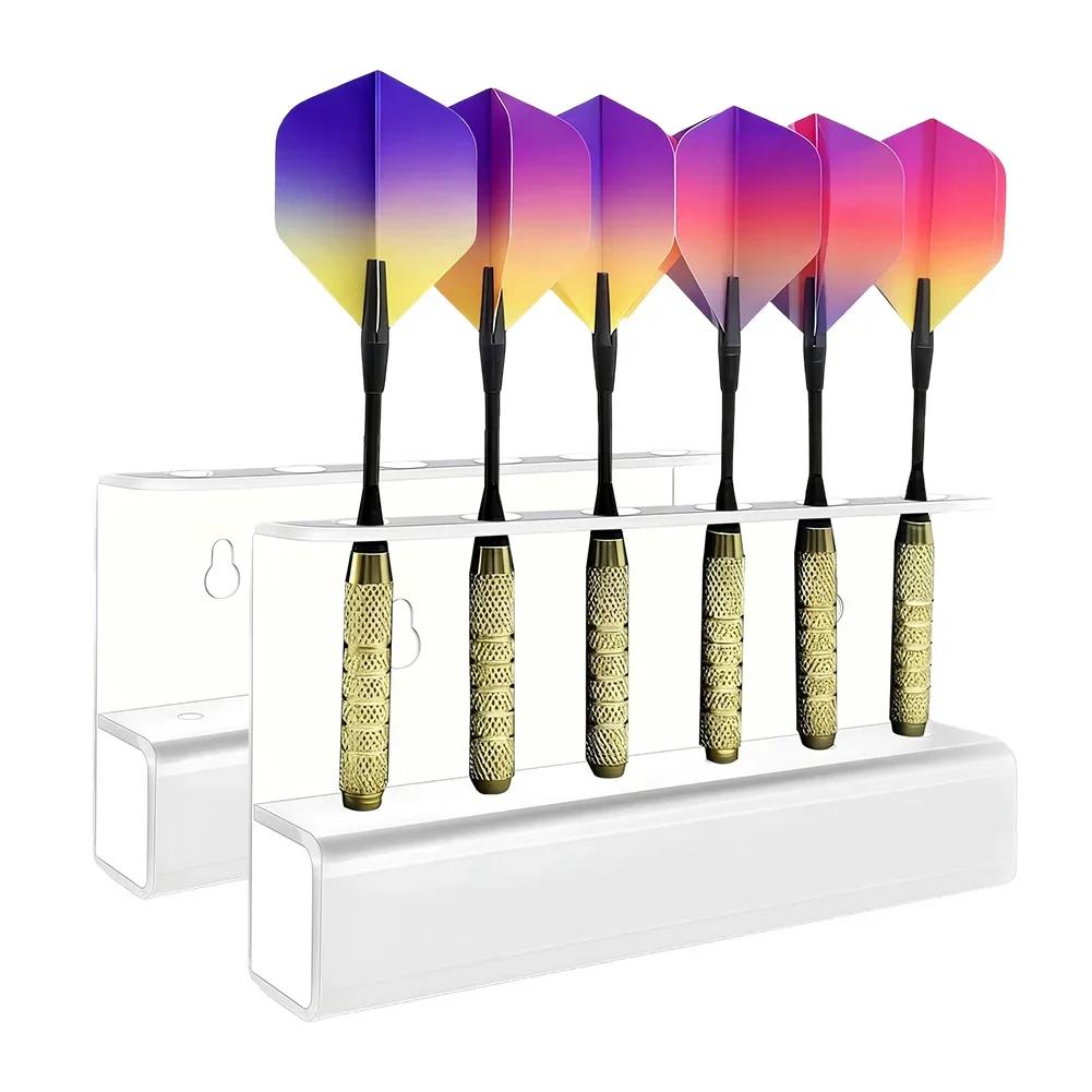 

Wall Mounted Acrylic For Dart Holder Set For 12 For Darts Black Finish Storage For Steel Tip And Soft Tip For Darts