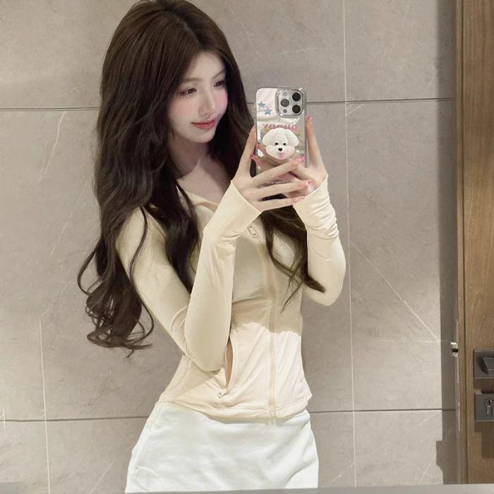 

Женская летняя легкая куртка для велоспорта с капюшоном и защитой от УФ-лучей, 2025 Large жёлтый