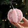Christmas Tree Ornament Unique Pink Fluffy Christmas Ball Christmas Ball Decoration Modern Holiday Ornament For Festive Holiday