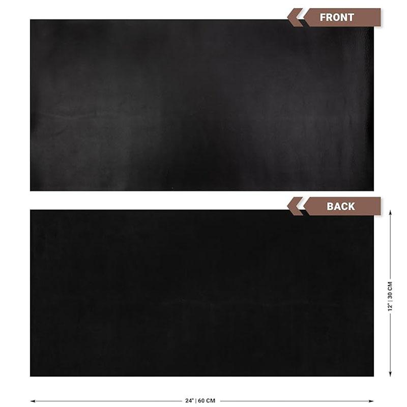 Black Stiff Oak Plant Tanned Leather, Top Layer Cowhide, 2mm Thick Handmade DIY Leather Bag, Leather Fabric