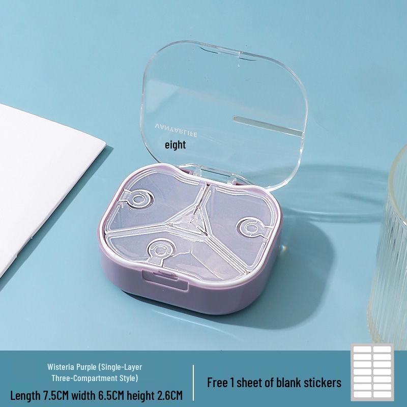 Compact, Moisture-Proof Pill Box for Daily Medication - 3 Times a Day, 7-Day Organizer