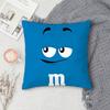 MMMs Chocolate Doublesided Printed Square Pillow Cover Decorative Cushion Cover for Sofa Bedroom Bedside